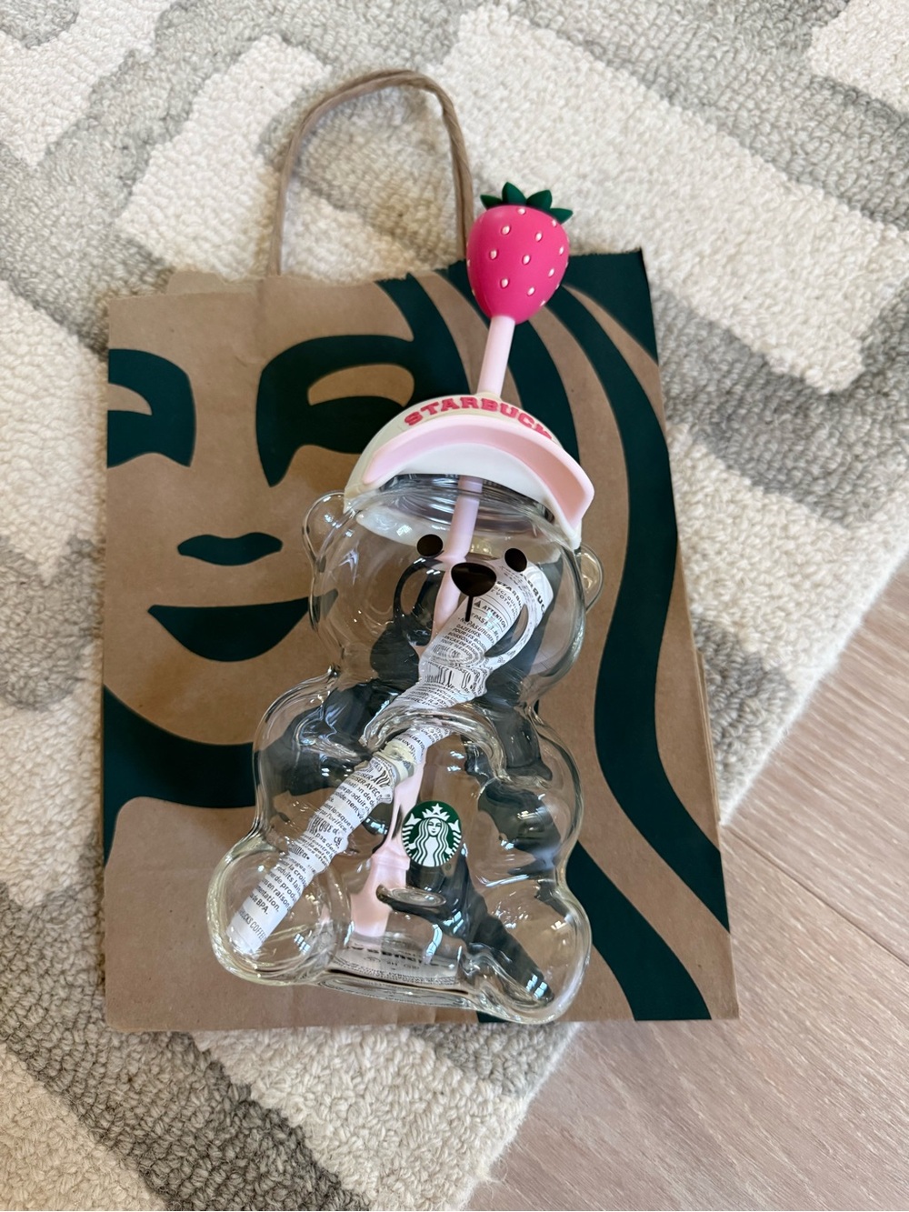 Starbucks Pink Drink Bearista Bear Cup